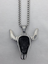 Enhanced Bull Head Silver color Stainless  Steel Pendant Necklace