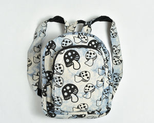 Mushroom Backpack | Magic Mushroom Bag | Small Cute Tie Dye Bag | Handmade Hemp Bag | Unique Print Bag | Perfect Gift for Holidays